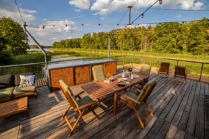 Houses on water Nowa Wies Zbaska - roof terrace