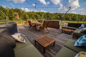 Houses on water Nowa Wies Zbaska - roof terrace