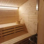 Domek na wodzie Wysoka - Sauna wnętrze 2