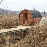 House on water Wojnowo - sauna from the outside