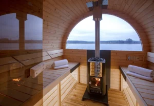 House on water Wojnowo - sauna interior