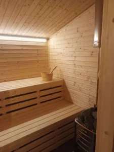 House on water Wysoka - sauna interior 2